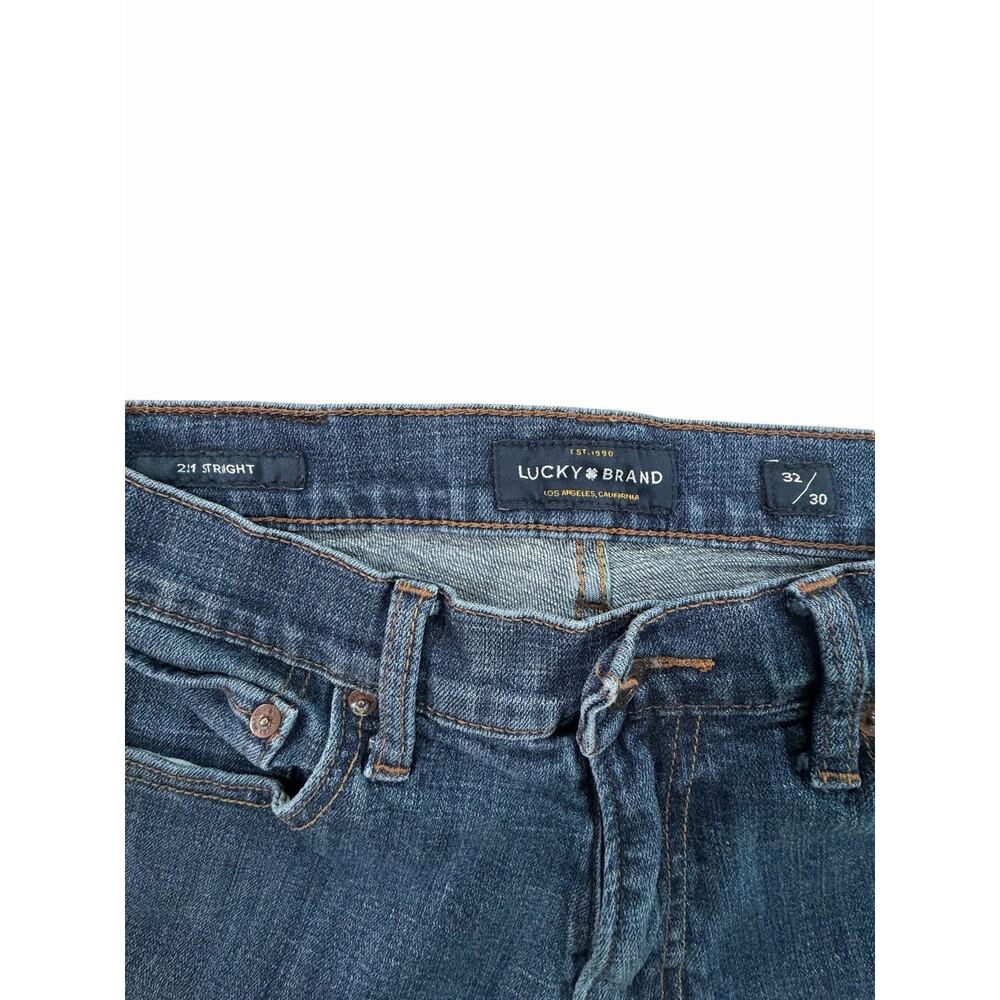 Lucky Brand 221 Straight Men's Jeans 32x30 Medium Wash Blue Denim Pants - Picture 2 of 8